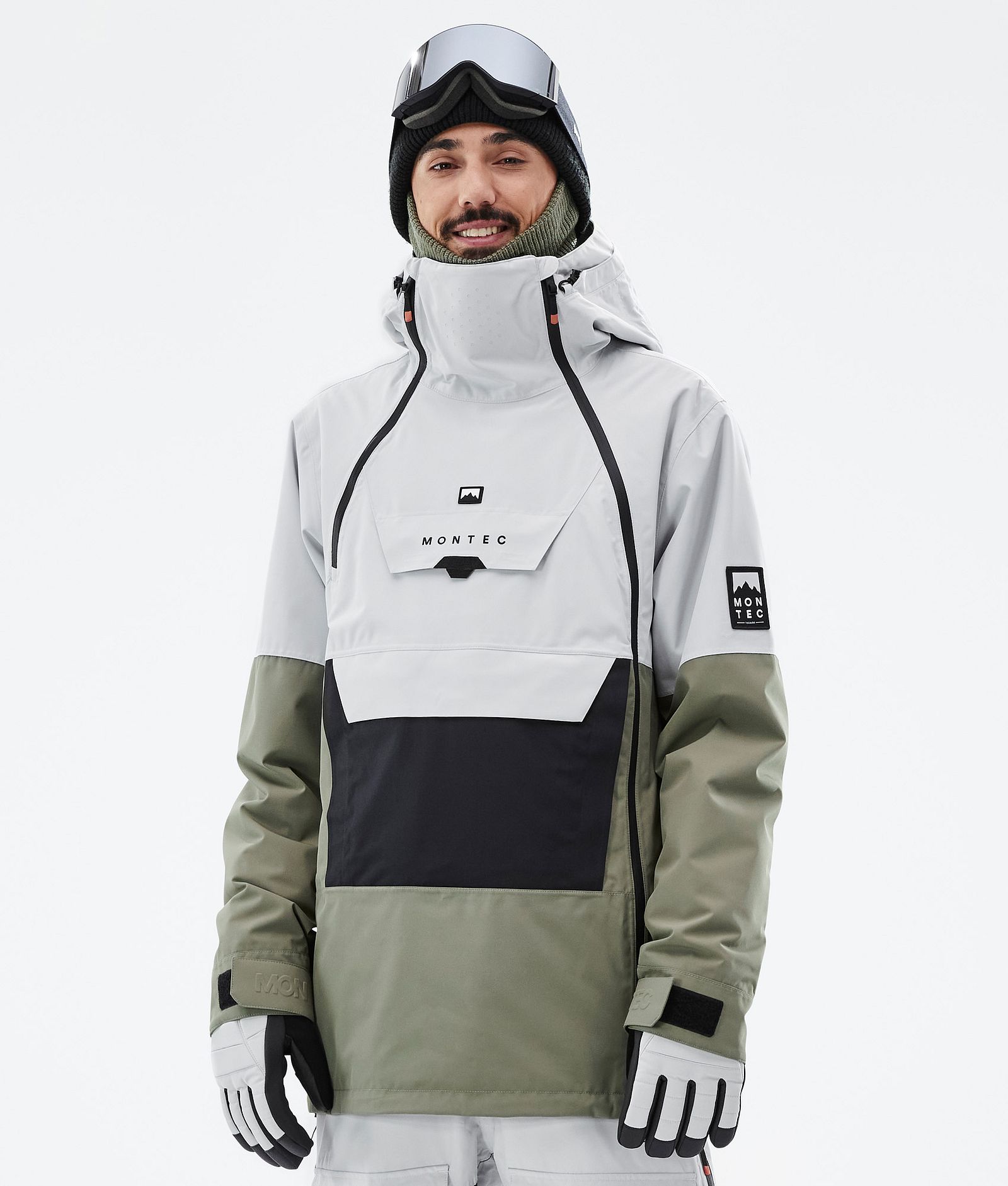 Doom Ski Jacket Men Light Grey/Black/Greenish, Image 1 of 11