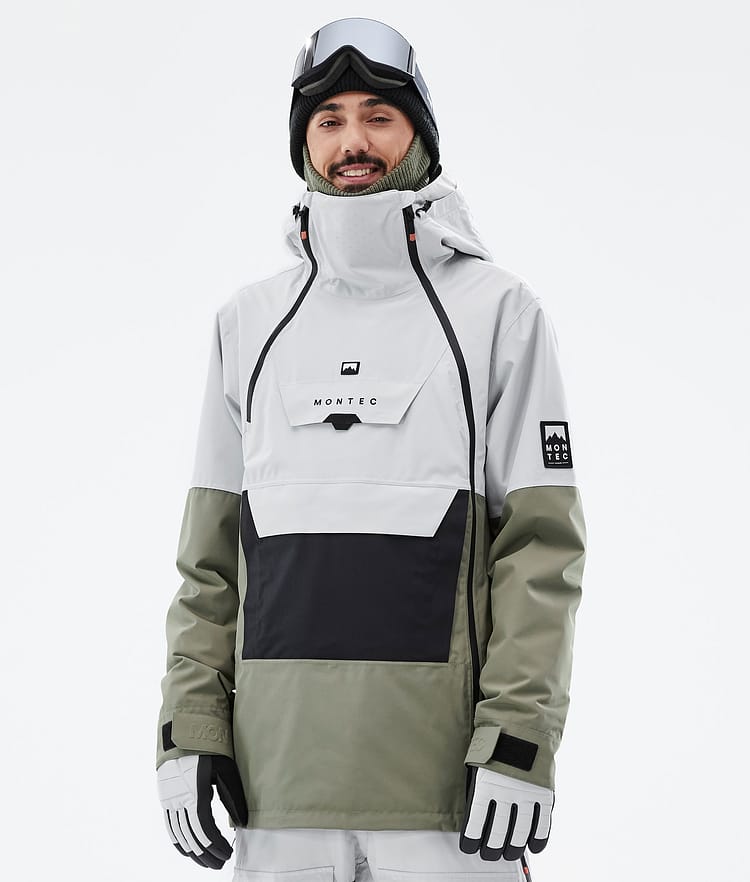 Doom Skijacke Herren Light Grey/Black/Greenish