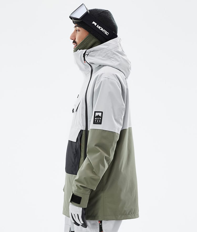 Doom Snowboard Jacket Men Light Grey/Black/Greenish, Image 6 of 11