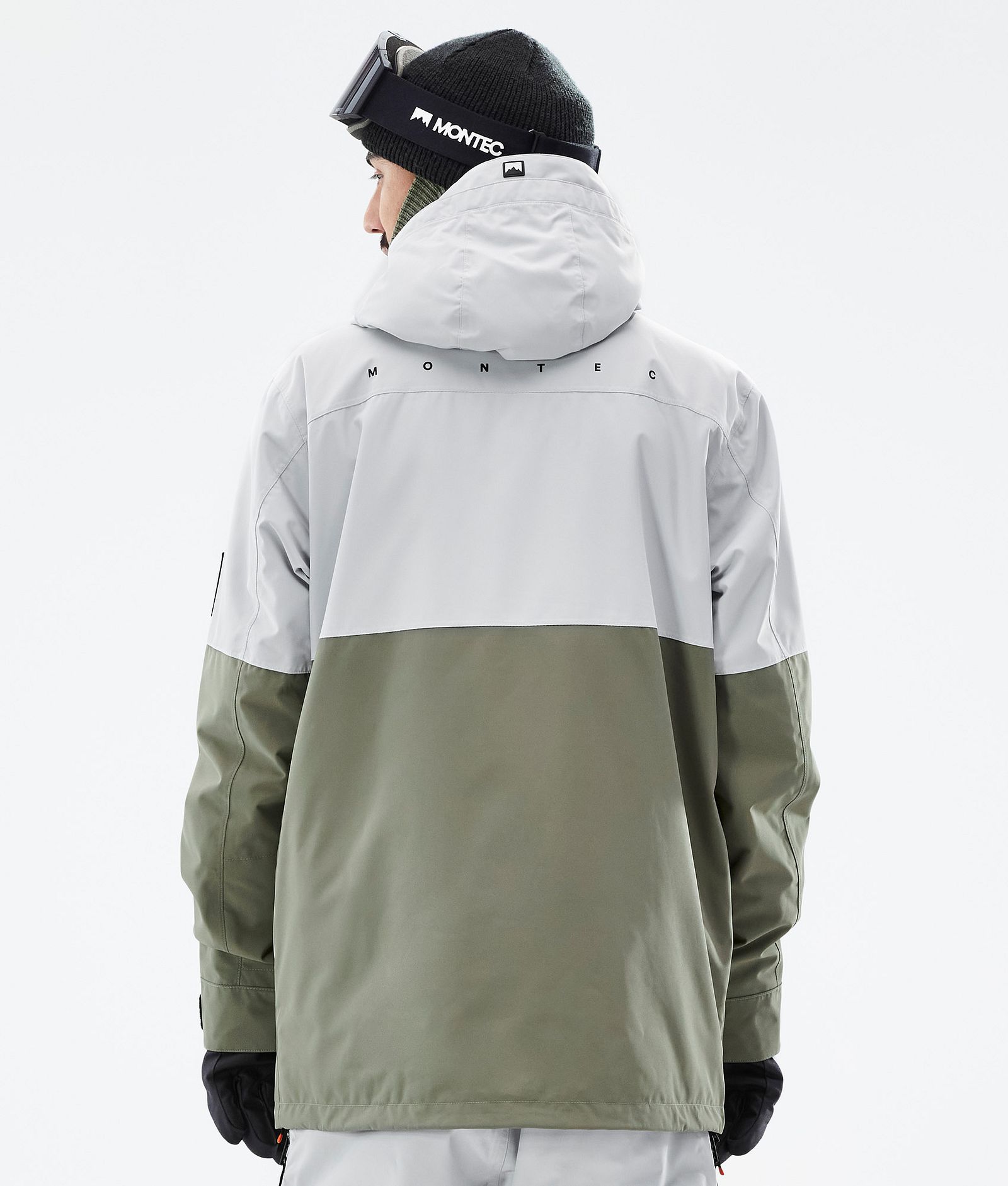 Doom Snowboard jas Heren Light Grey/Black/Greenish