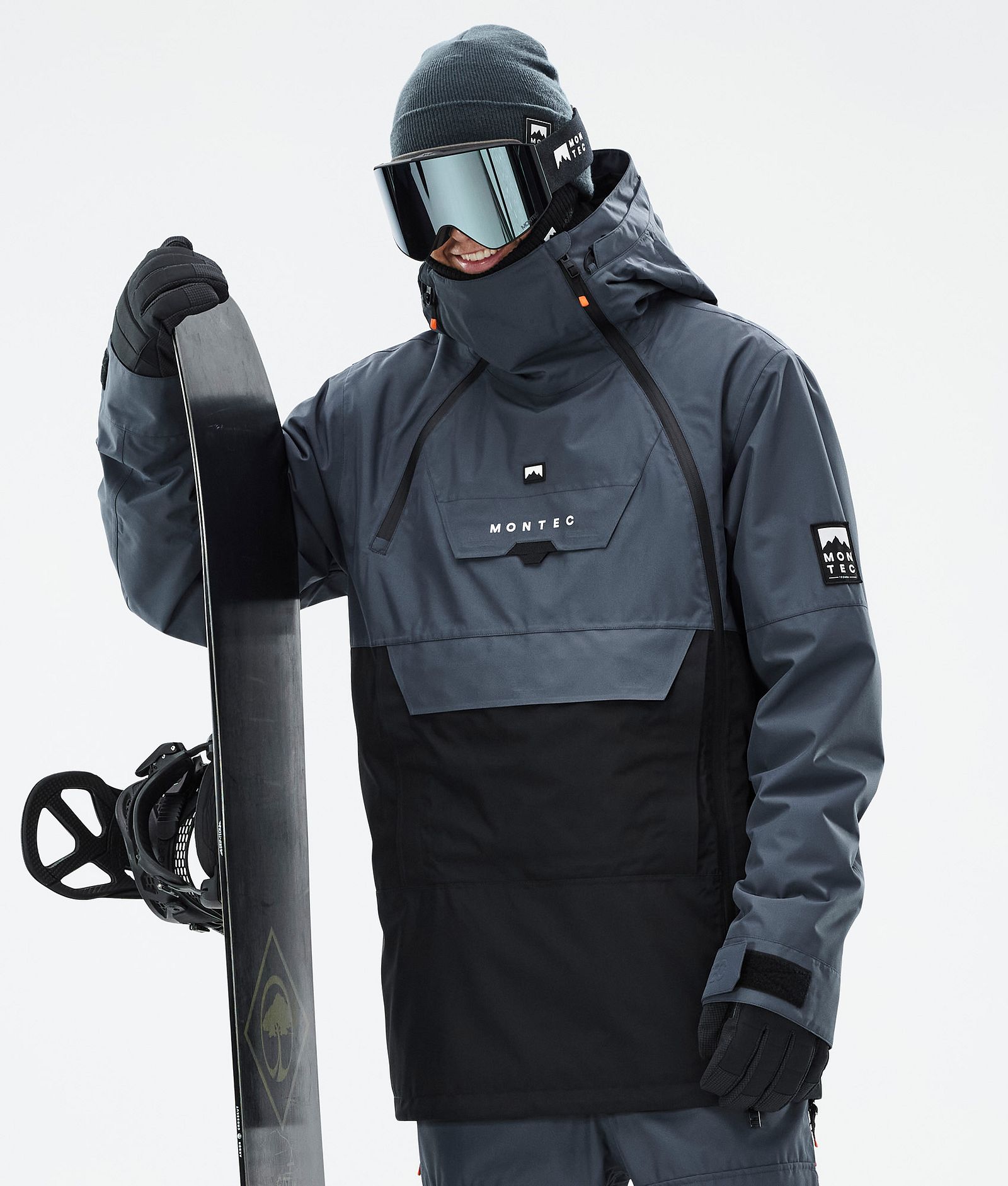Doom Snowboard Jacket Men Metal Blue/Black Renewed