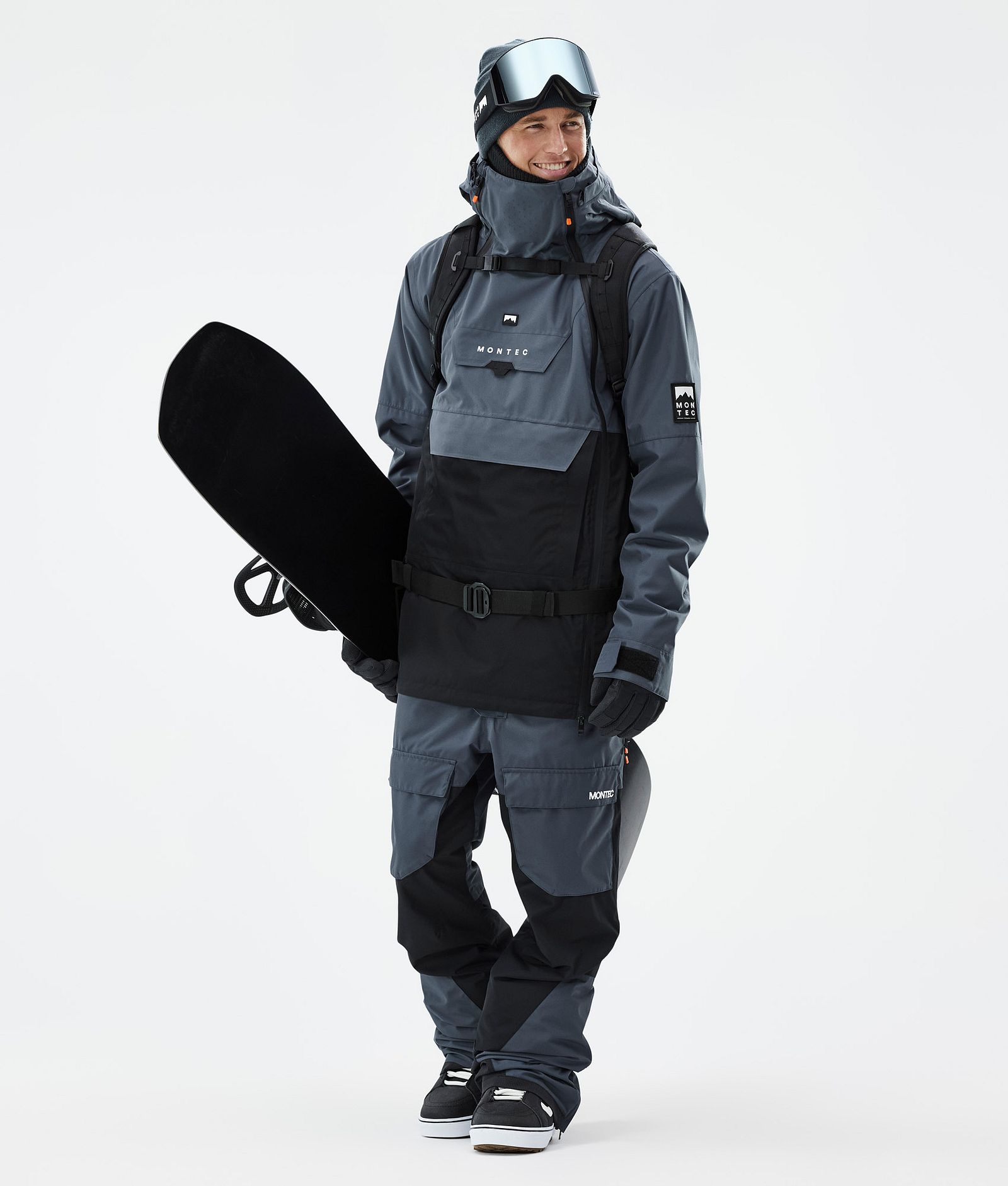Doom Snowboard Jacket Men Metal Blue/Black Renewed