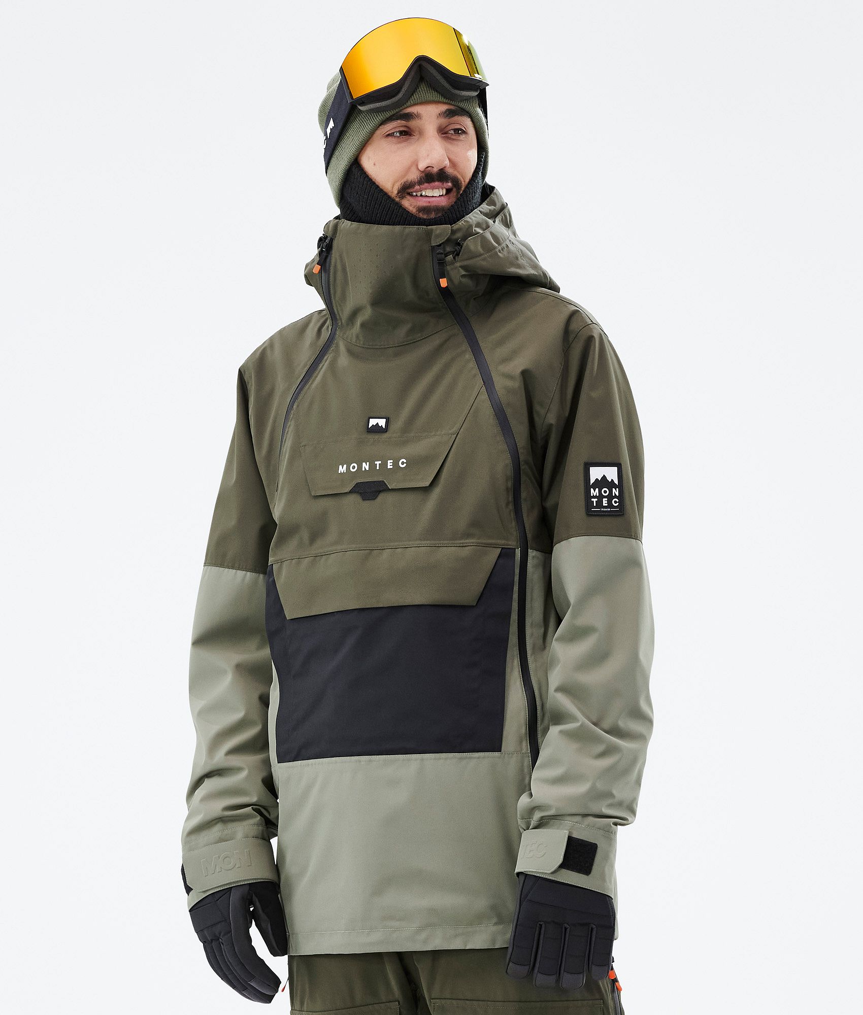 Memoryee Windproof Mens Ski Jackets Waterproof Fleece Lined Mountain Snowboarding Jacket with Zip Multi-Pockets 