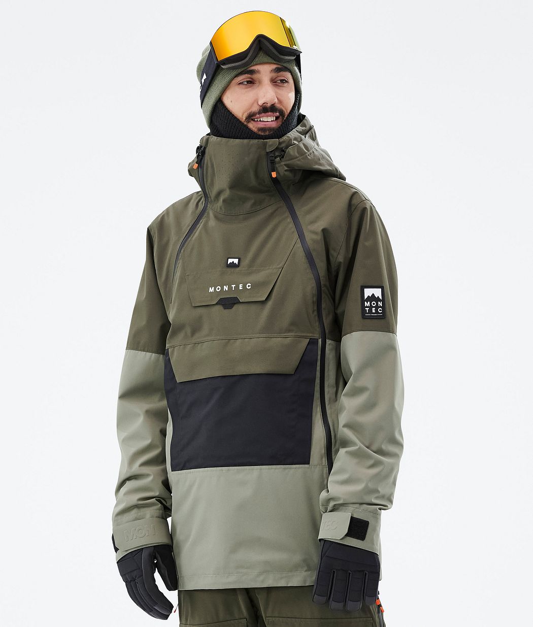 Montec Doom Men's Ski Jacket Olive Green/Black/Greenish | Montecwear.com