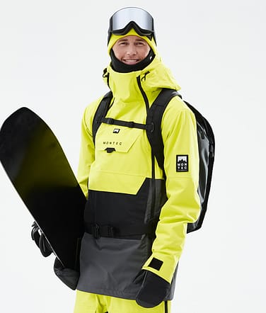 Doom Snowboard Jacket Men Bright Yellow/Black/Phantom Renewed