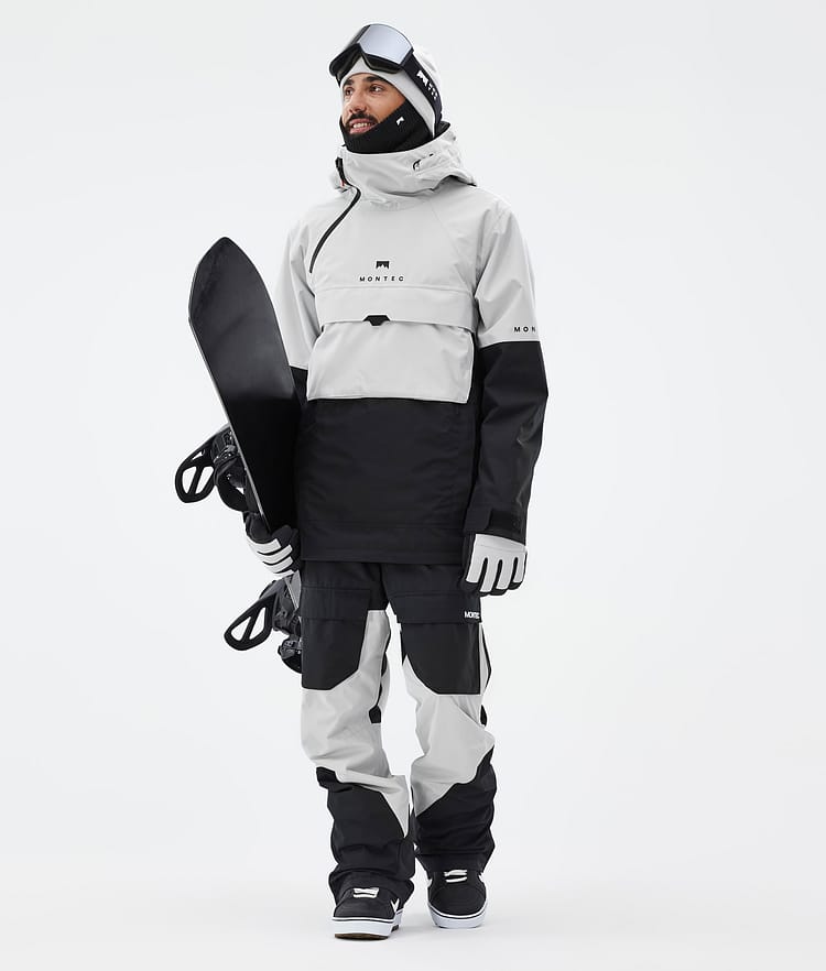 Montec Dune Snowboard Jacket Men Light Grey/Black | Montecwear.com