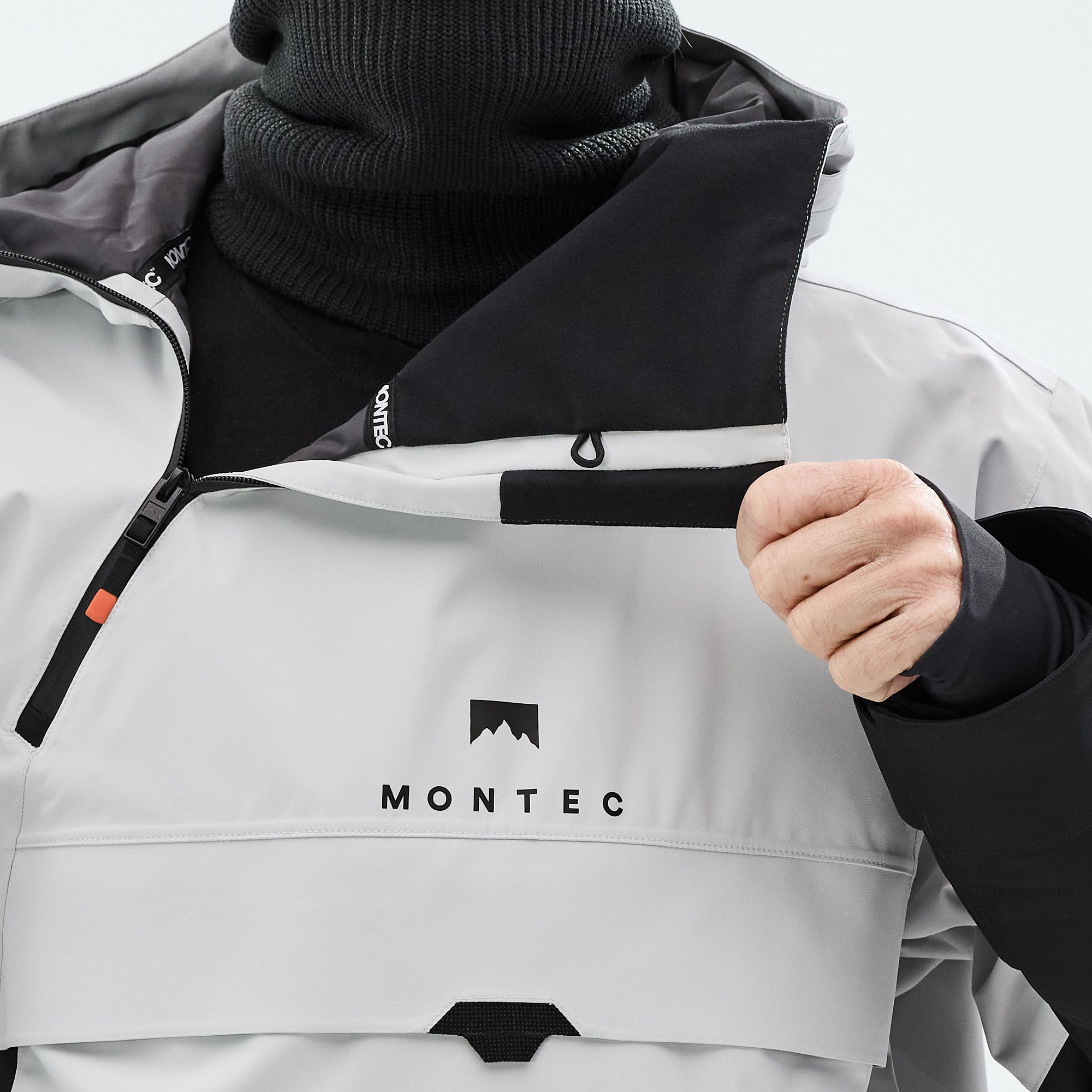 Montec Dune Ski Jacket Men Light Grey/Black | Montecwear.com