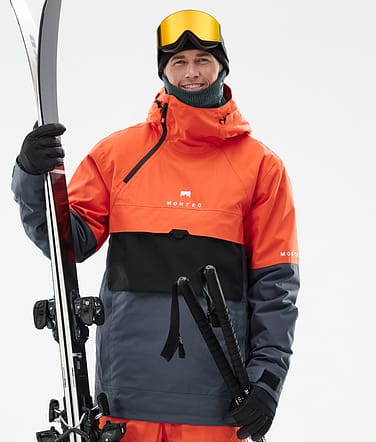 Dune Skijacke Herren Orange/Black/Metal Blue