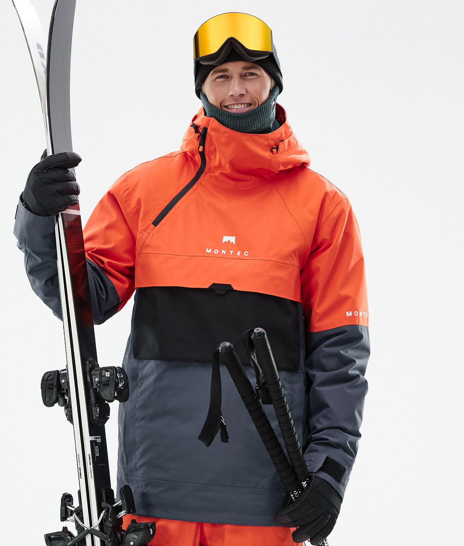 Dune Ski Jacket Men Orange/Black/Metal Blue, Image 1 of 9