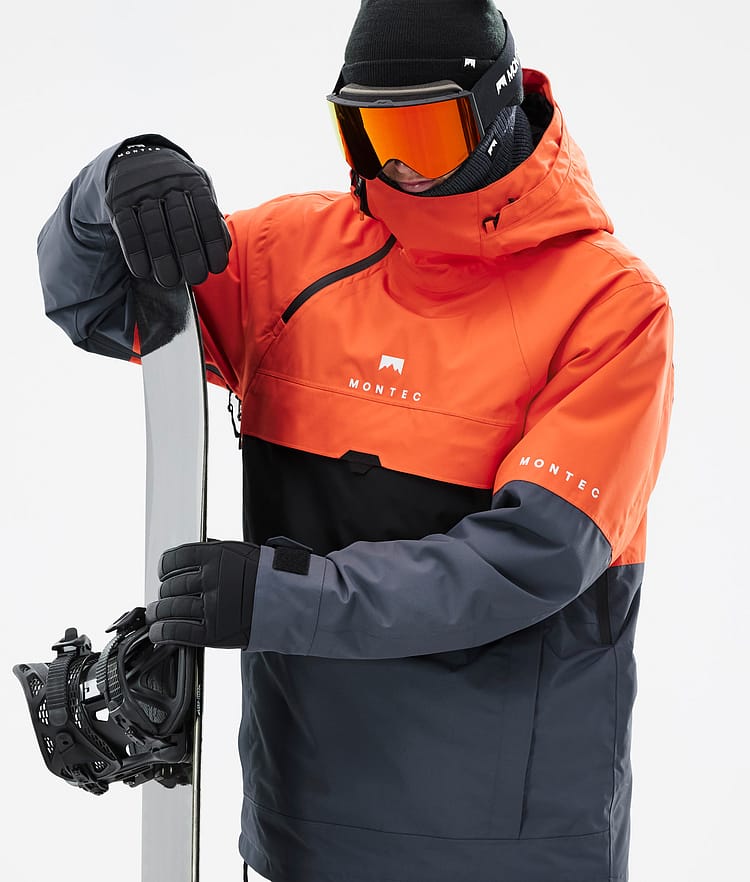 Dune Snowboardjakke Herre Orange/Black/Metal Blue