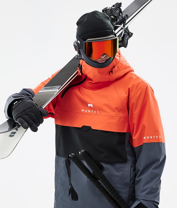 Dune Veste de Ski Homme Orange/Black/Metal Blue