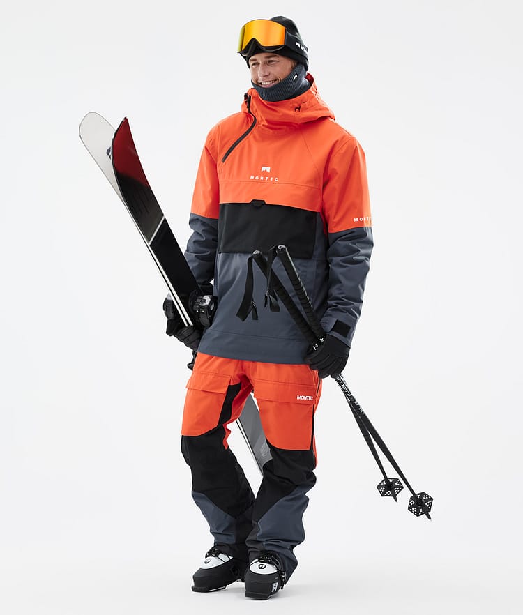 Dune Veste de Ski Homme Orange/Black/Metal Blue