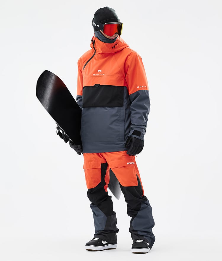 Dune Kurtka Snowboardowa Mężczyźni Orange/Black/Metal Blue