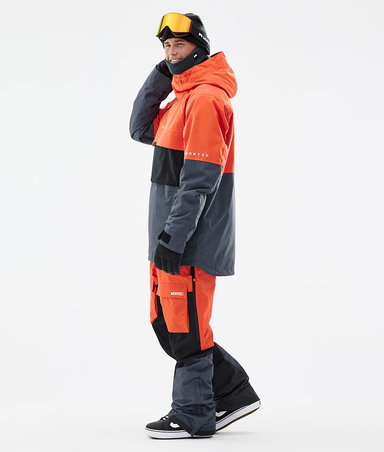 Dune Kurtka Snowboardowa Mężczyźni Orange/Black/Metal Blue