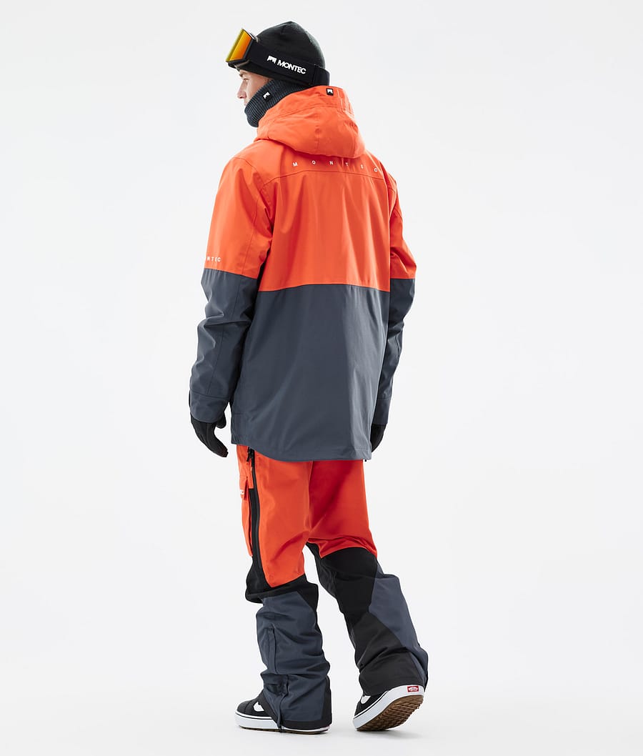 Dune Snowboard Jacket Men Orange/Black/Metal Blue