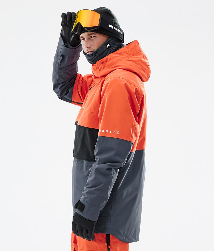 Dune Skijacke Herren Orange/Black/Metal Blue