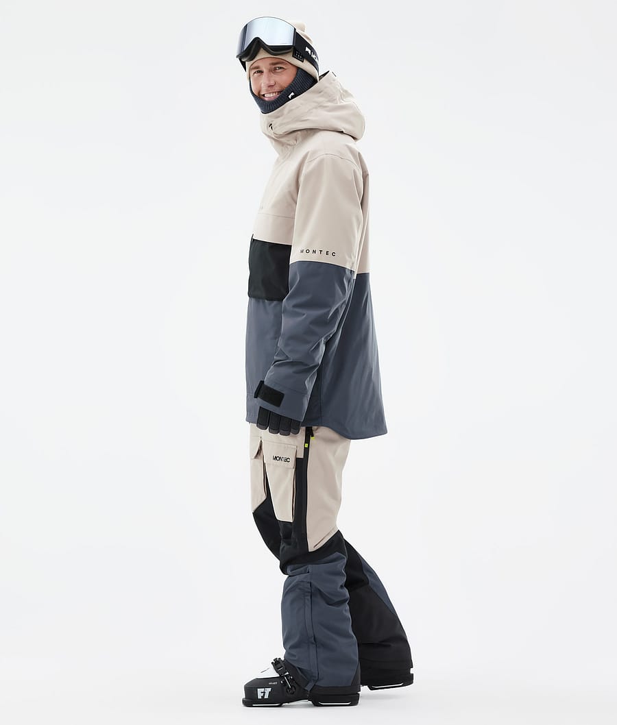 Dune Skijacke Herren Sand/Black/Metal Blue