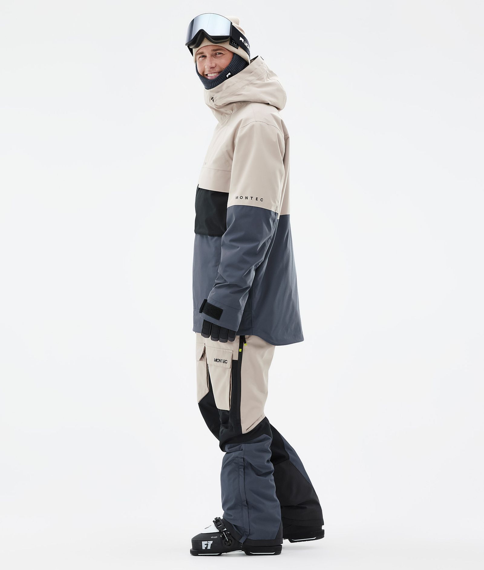 Dune Ski Jacket Men Sand/Black/Metal Blue, Image 4 of 9