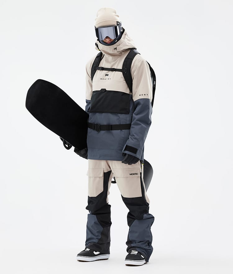 Dune Snowboardjacka Herr Sand/Black/Metal Blue, Bild 4 av 10
