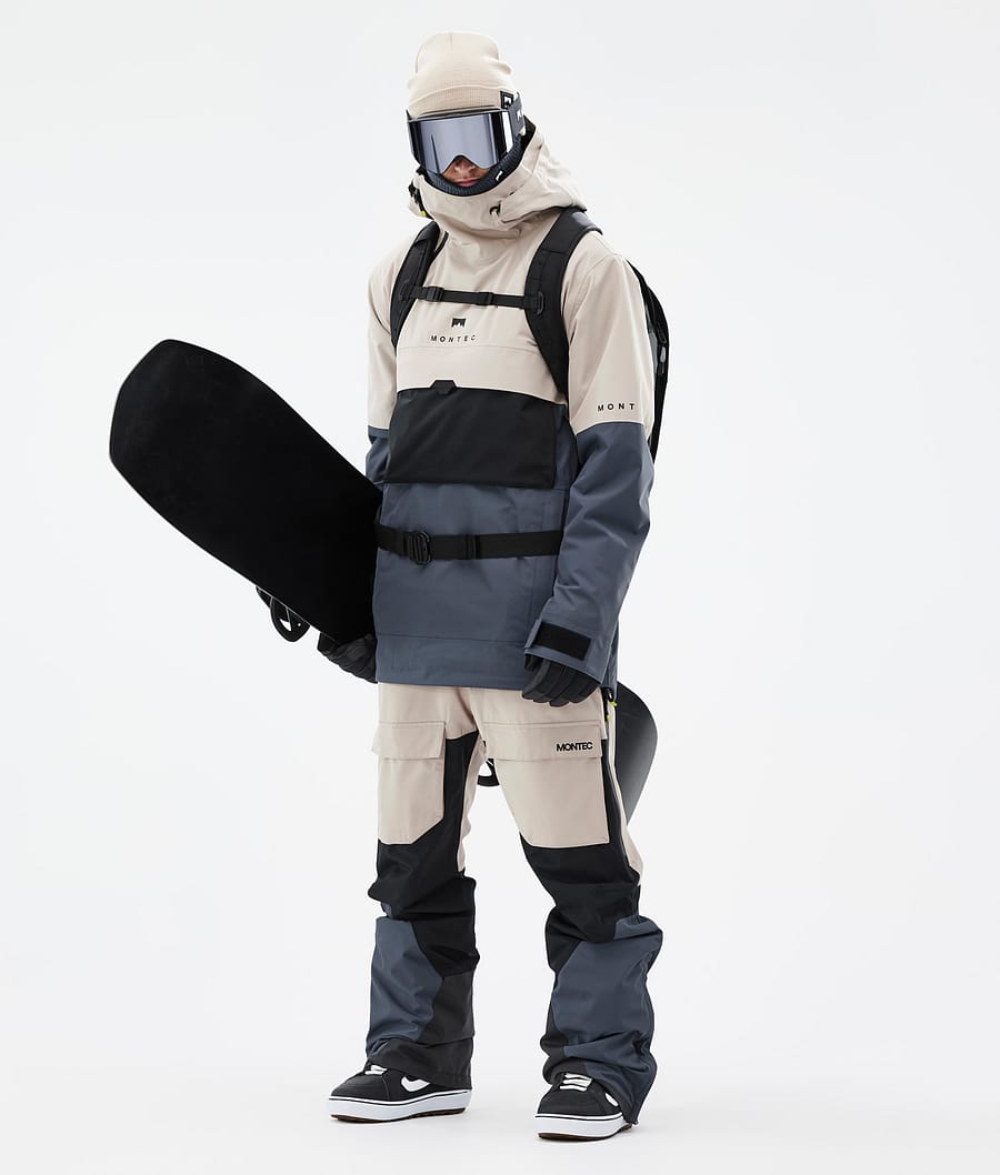 Dune Snowboard Jacket Men Sand/Black/Metal Blue