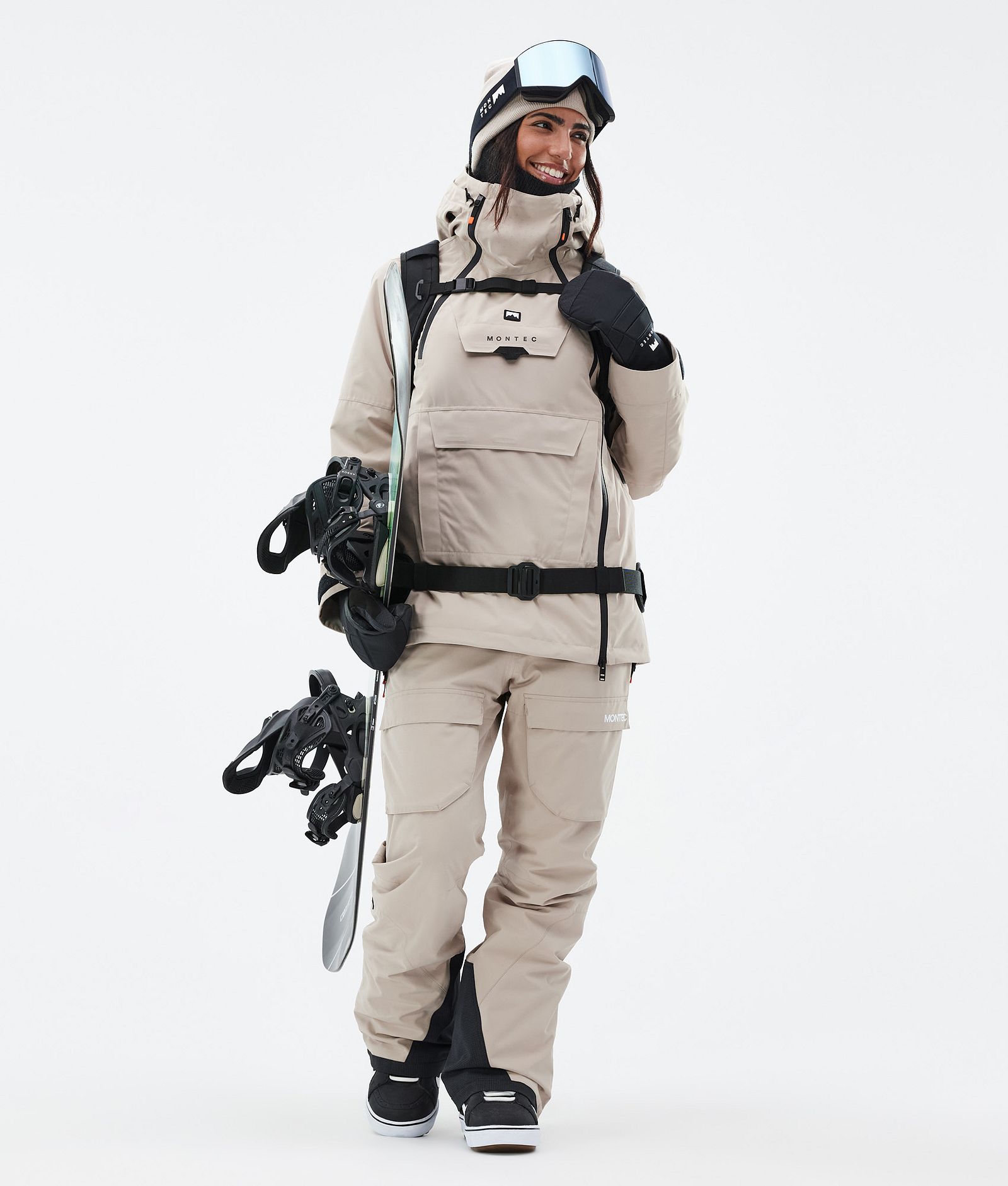 Doom W Snowboardjakke Dame Sand, Billede 2 af 10