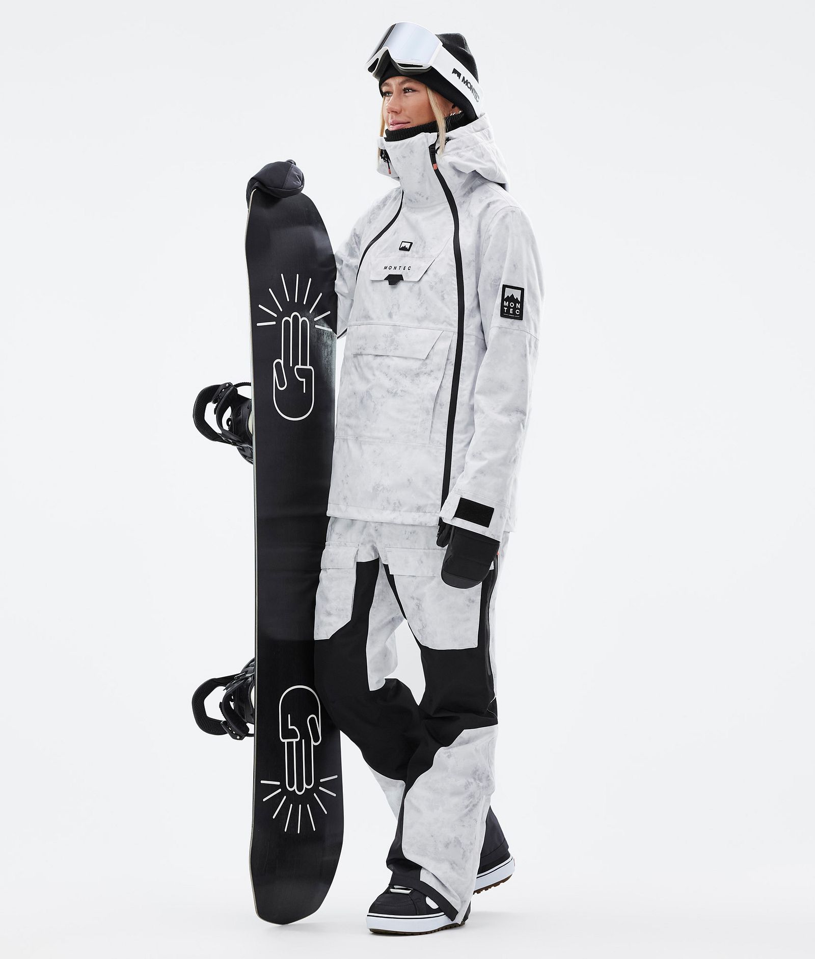 Doom W Snowboard Jacket Women White Tiedye Renewed
