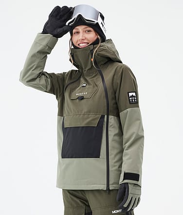 Doom W Snowboardjacke Damen Olive Green/Black/Greenish Renewed