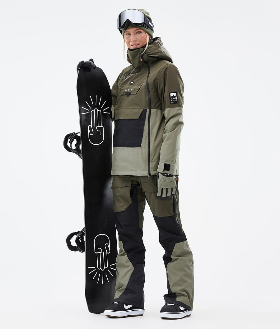 Doom W Snowboard Jacket Women Olive Green/Black/Greenish