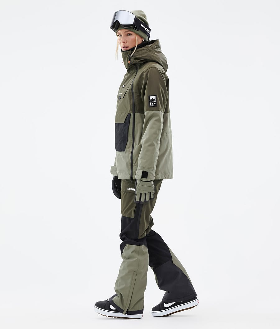 Doom W Snowboard Jacket Women Olive Green/Black/Greenish