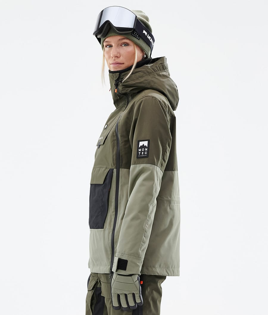 Doom W Ski Jacket Women Olive Green/Black/Greenish