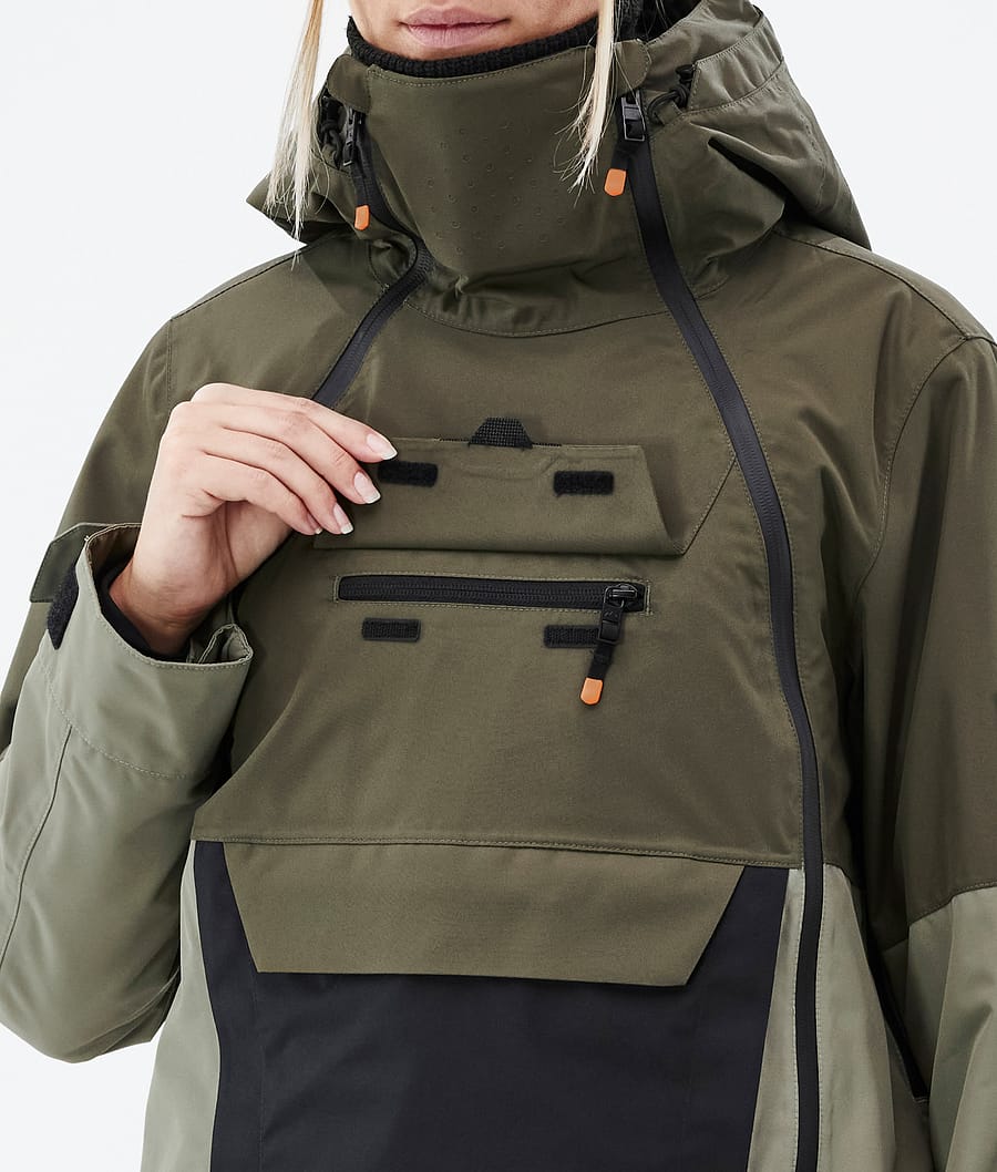 Doom W Ski Jacket Women Olive Green/Black/Greenish