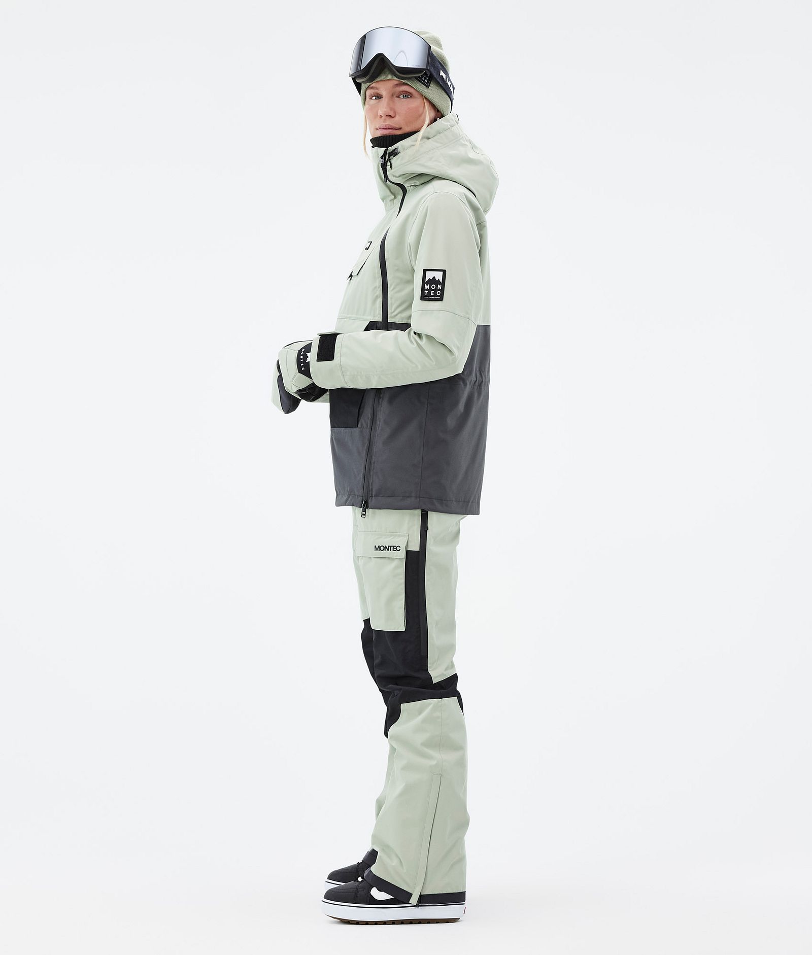 Doom W Snowboardjakke Dame Soft Green/Black/Phantom, Billede 4 af 11