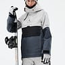 Montec Dune W Snowboard Jacket Women Light Grey/Black/Metal Blue