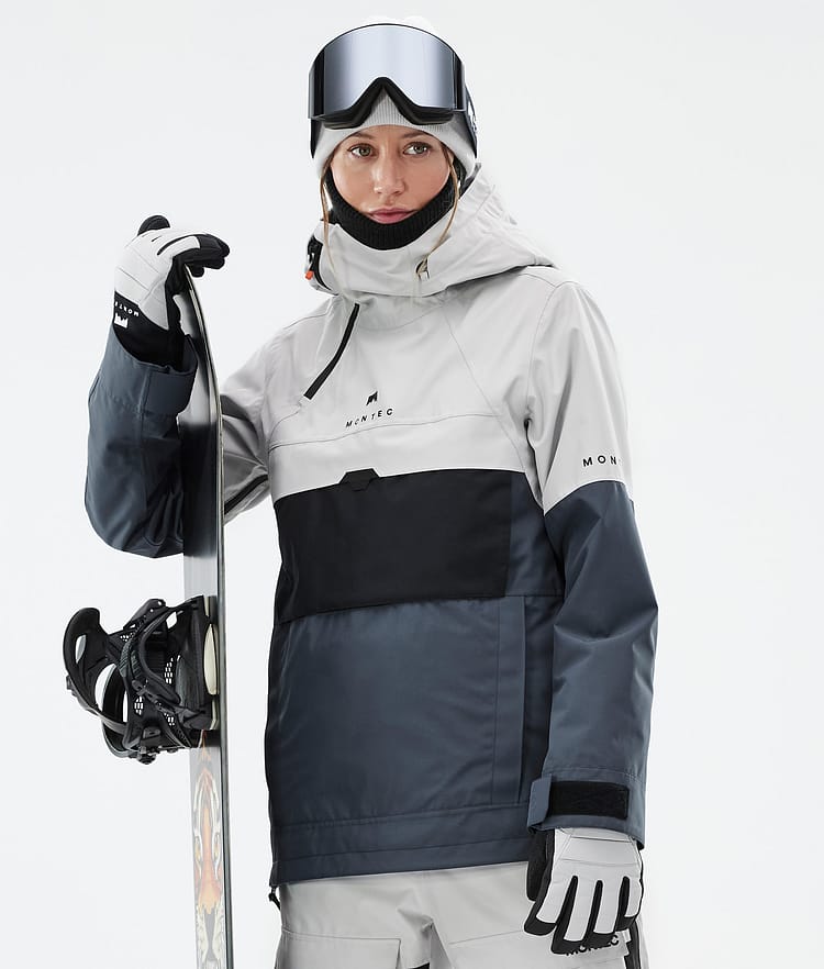 Dune W Snowboard Jacket Women Light Grey/Black/Metal Blue Renewed, Image 1 of 9