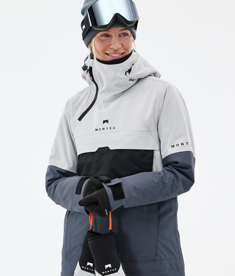 Dune W Ski Jacket Women Light Grey/Black/Metal Blue