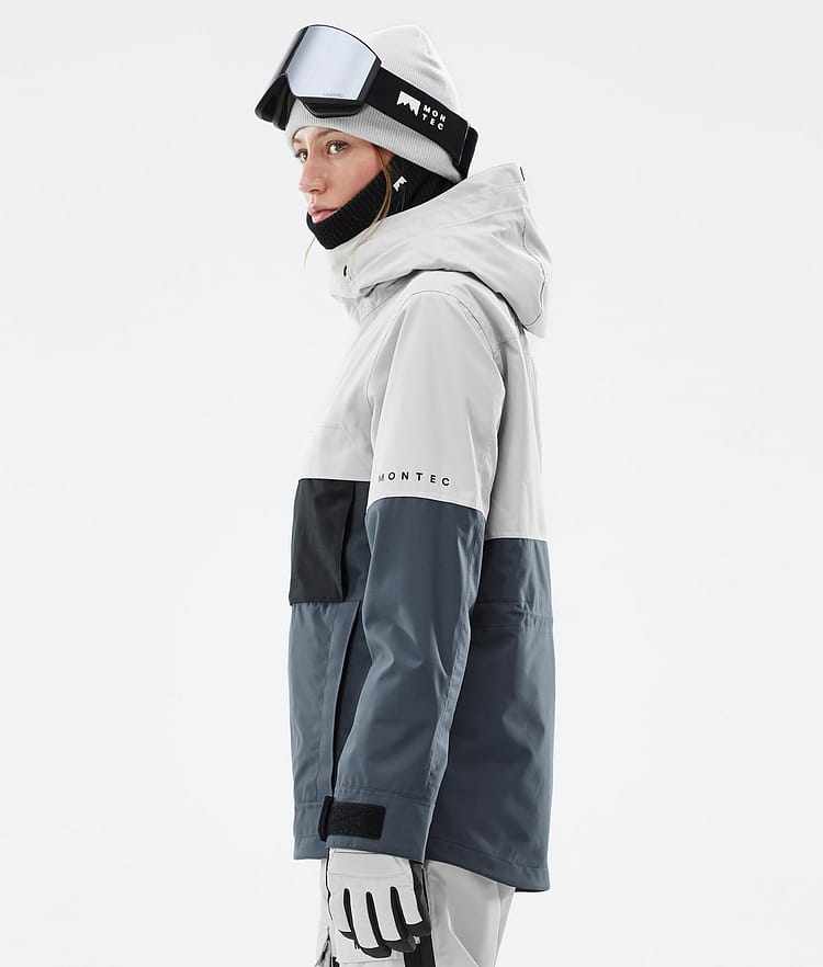 Dune W Veste de Ski Femme Light Grey/Black/Metal Blue