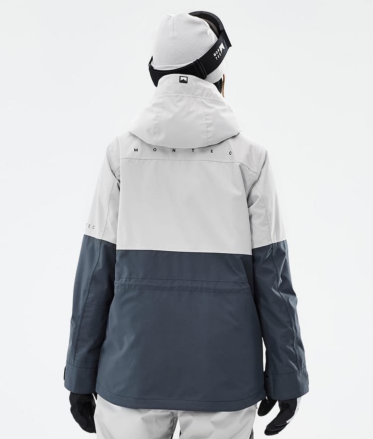 Dune W Snowboardjakke Dame Light Grey/Black/Metal Blue Renewed, Bilde 7 av 9