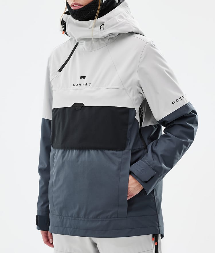 Dune W Veste de Ski Femme Light Grey/Black/Metal Blue