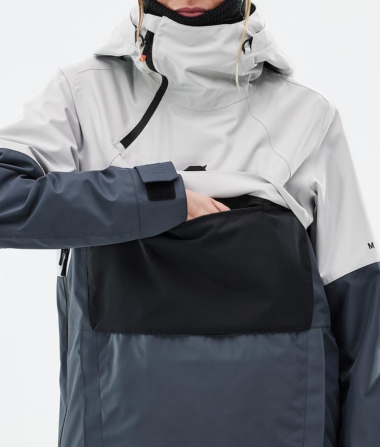 Dune W Skijacke Damen Light Grey/Black/Metal Blue, Bild 9 von 9