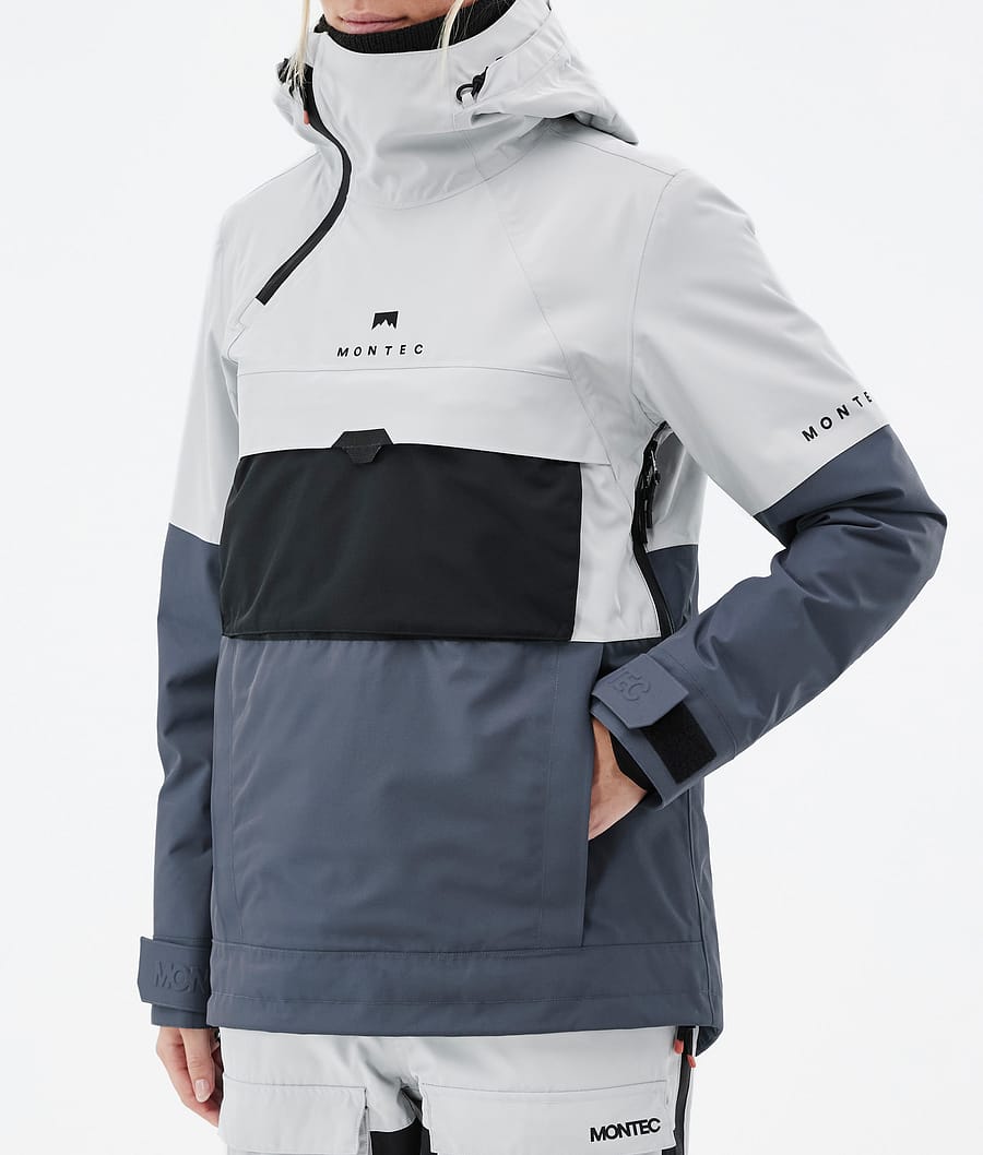 Dune W Ski Jacket Women Light Grey/Black/Metal Blue