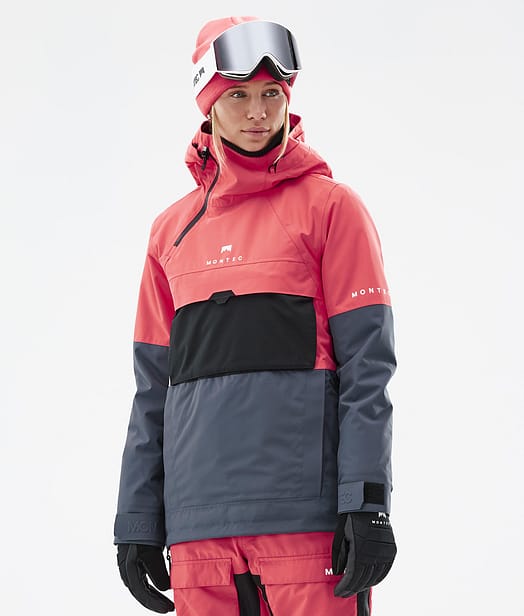 Dune W Ski Jacket Women Coral/Black/Metal Blue