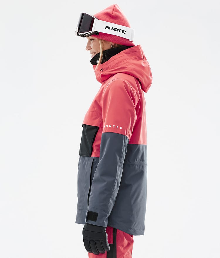 Dune W Kurtka Snowboardowa Kobiety Coral/Black/Metal Blue