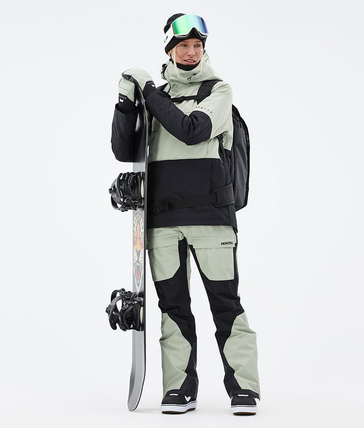 Dune W Snowboardjakke Dame Soft Green/Black, Billede 3 af 9