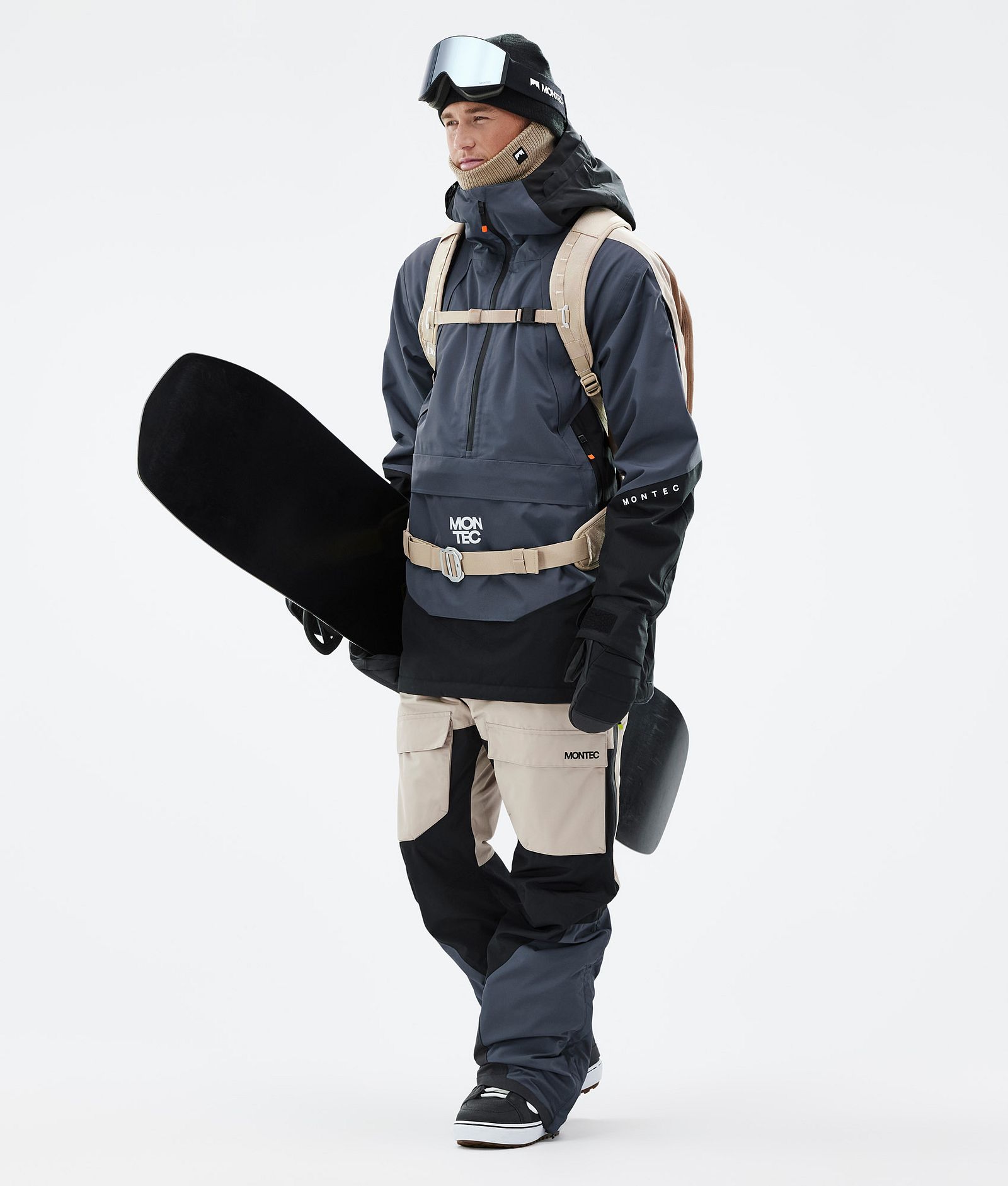 Apex Snowboardjacke Herren Metal Blue/Black/Sand, Bild 3 von 10