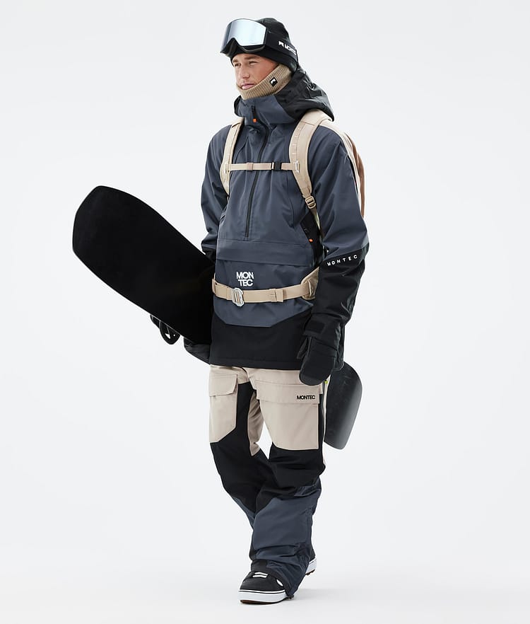 Apex Kurtka Snowboardowa Mężczyźni Metal Blue/Black/Sand