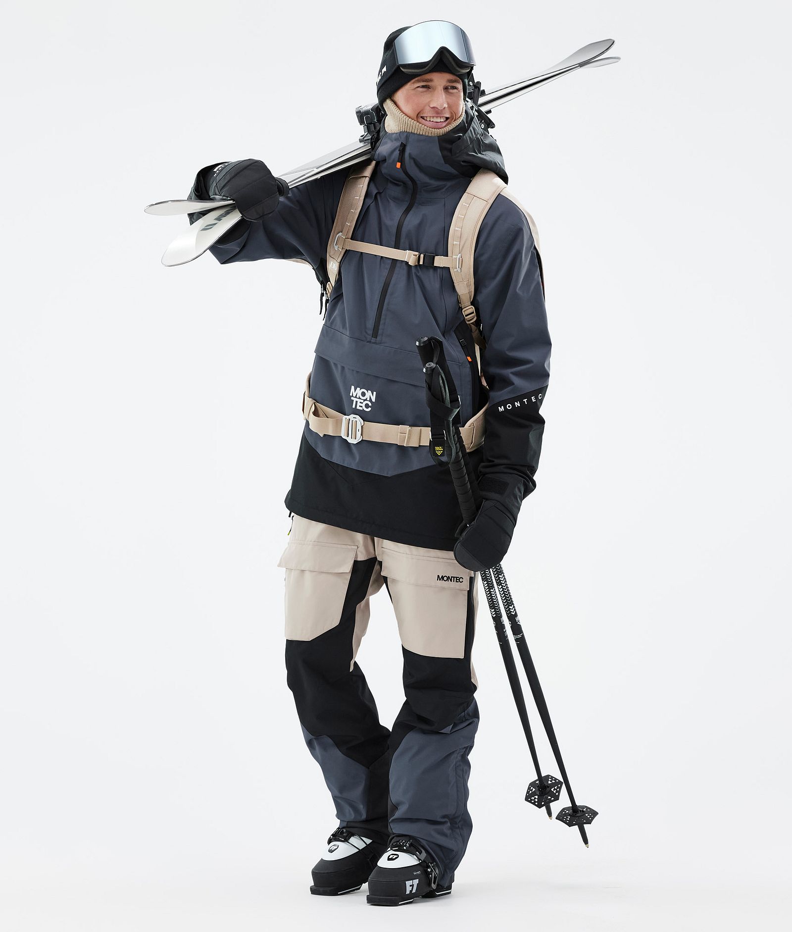 Apex Skijacke Herren Metal Blue/Black/Sand, Bild 3 von 10