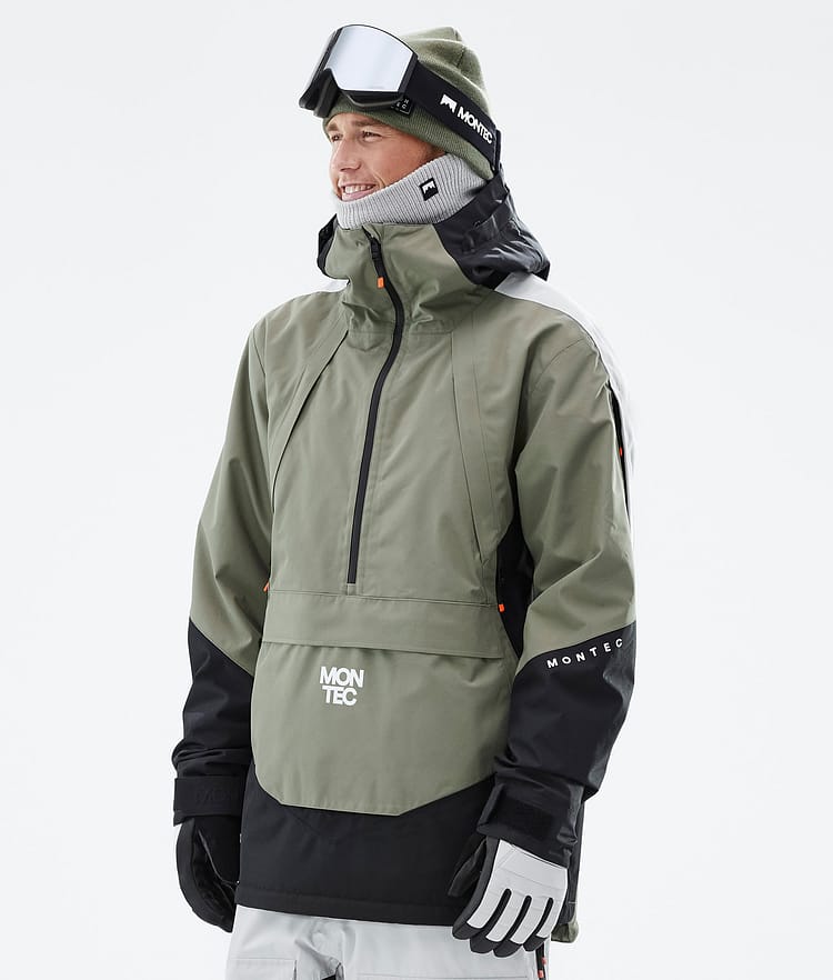 Apex Ski Jacket Men Greenish/Black/Light Grey