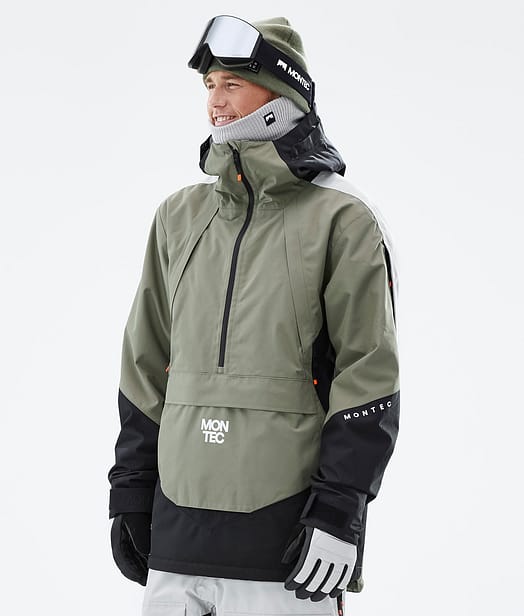 Apex Kurtka Snowboardowa Mężczyźni Greenish/Black/Light Grey