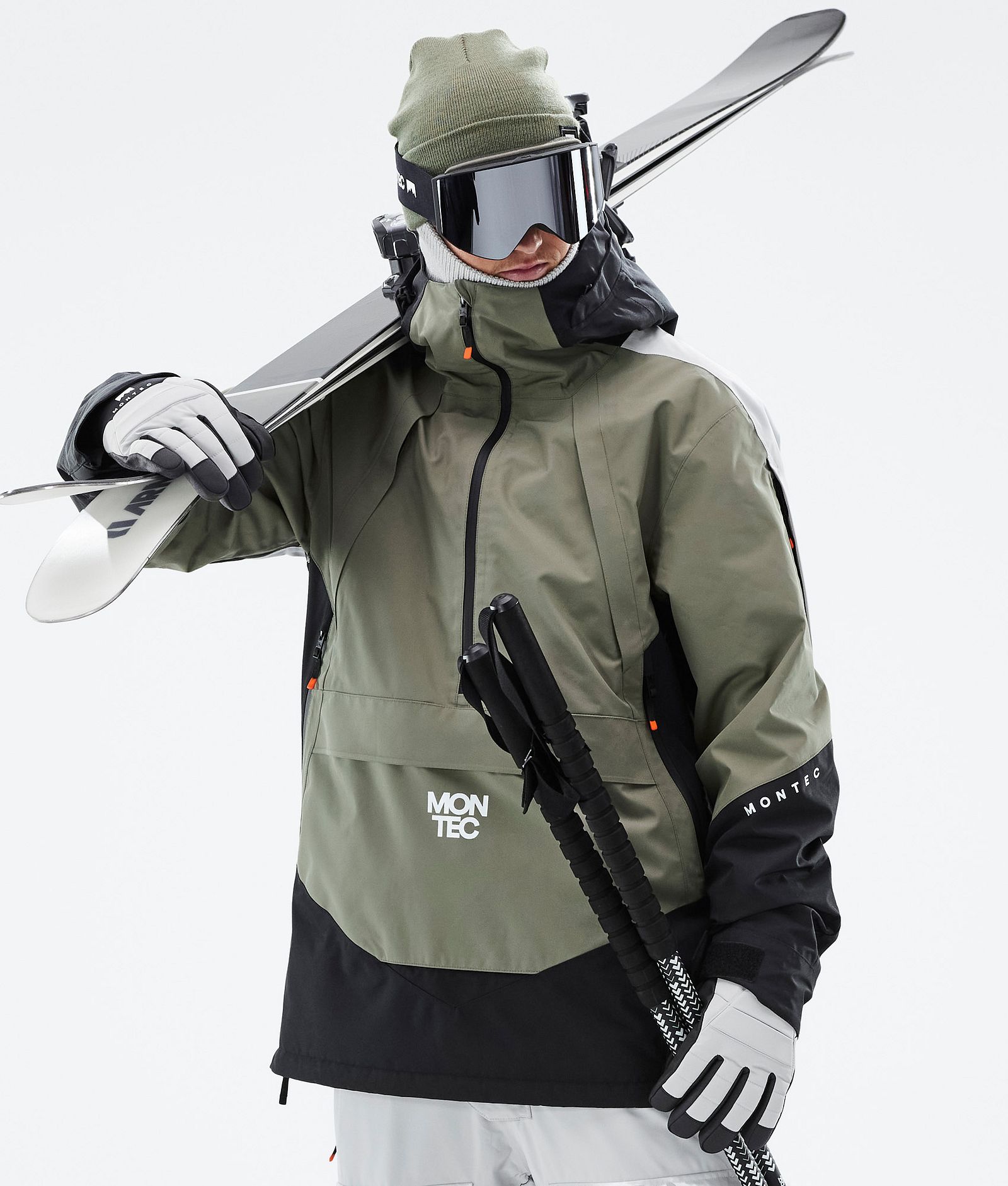 Apex Skijacke Herren Greenish/Black/Light Grey, Bild 2 von 11