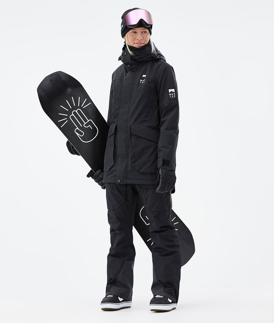 Virago W Snowboard Jacket Women Black Renewed